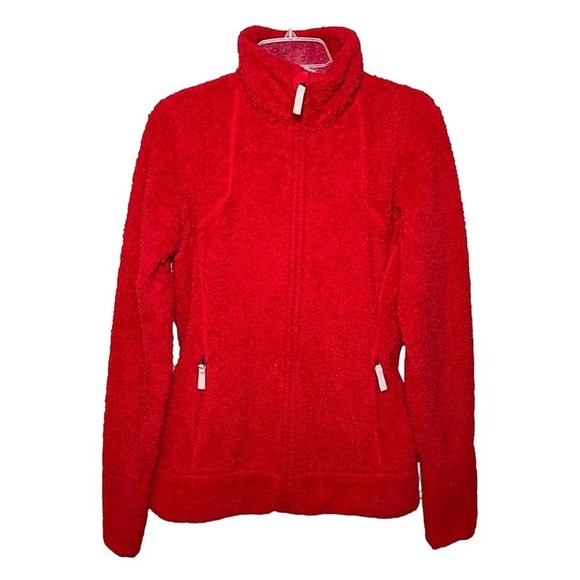 Burton Jackets & Blazers - Burton Dryride Cool Flavors Red Teddy Fleece Zip-Up Ski Snow Jacket Size S